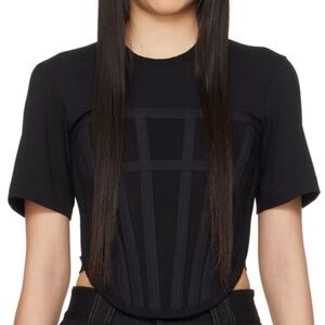 Dion Lee Black Corset T-shirt